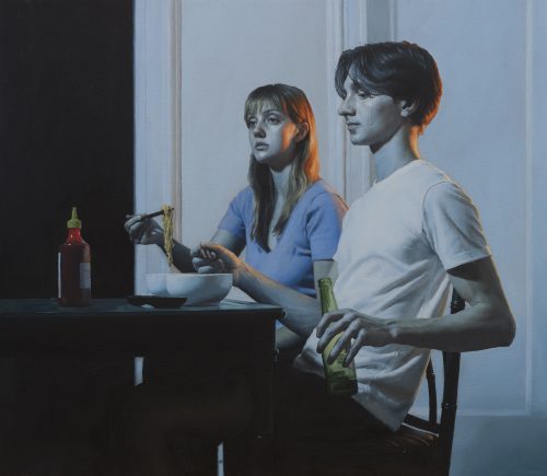 Aidan Barker-Hill, Hot Sauce, 2024  Oil on linen. 20x30 inches / cm 50x76