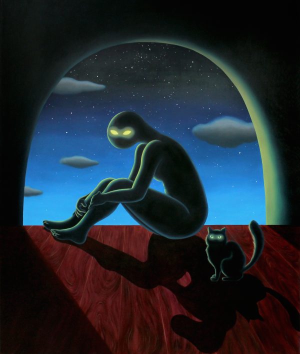 Alexis Jang, Four Clouds, 2022-2023. Oil on canvas. Cm 100x120