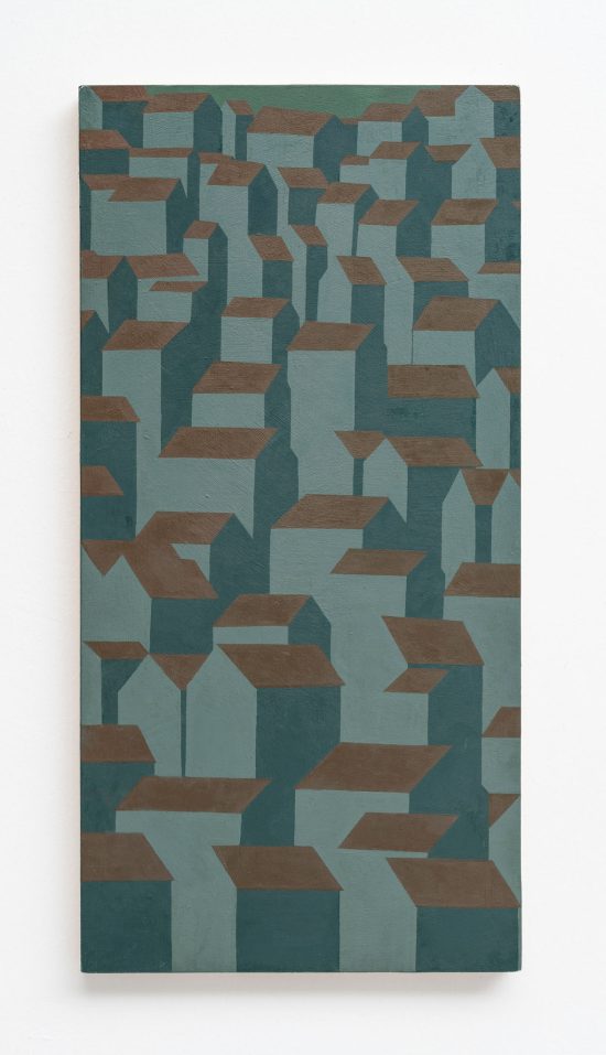 Crowds 2025   oil on wooden panel,  50.5 cm x 25 cm x 2 cm