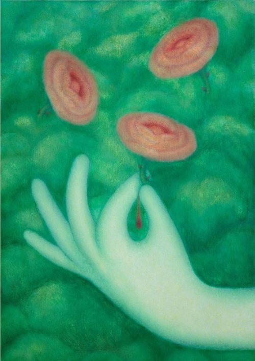 Gwen Evan, Keepsake II, 2025  Oil on canvas. Cm 50x35 / 19x13 inches