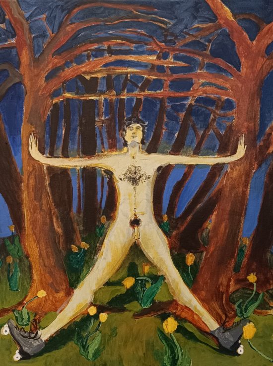 Bradley McCrary,

A Star in the Forest,

2023.

Acrylic on canvas.

Cm 81x61