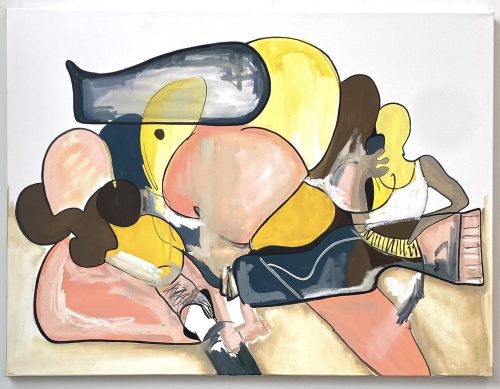 Alex Leav,

Everybody Was a Story, 2022.

Oil and marker on canvas,

Cm 91,44 x 122.

€ 5500,00