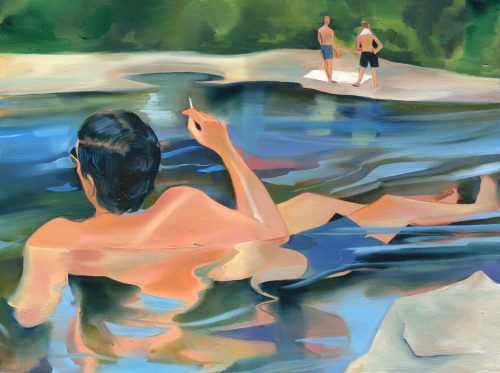 Swimming Hole, 2024  Oil on canvas. 12x16 inches / 30x40 cm