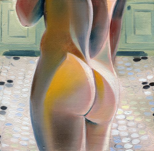 Trush, 2024  Oil on canvas. 6x6 inches / 15x15 cm