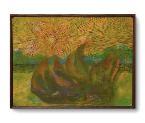 Xuanru Wang, The Impossible Hand, 2025  Oil and was on wood. Cm 40,5 x 30,5 /  16x12 inches