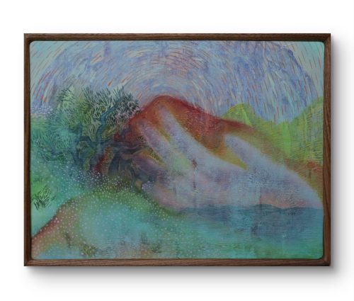 Xuanru Wang, The Impossible Hand V, 2025  Oil and was on wood. Cm 40,5 x 30,5 /  16x12 inches